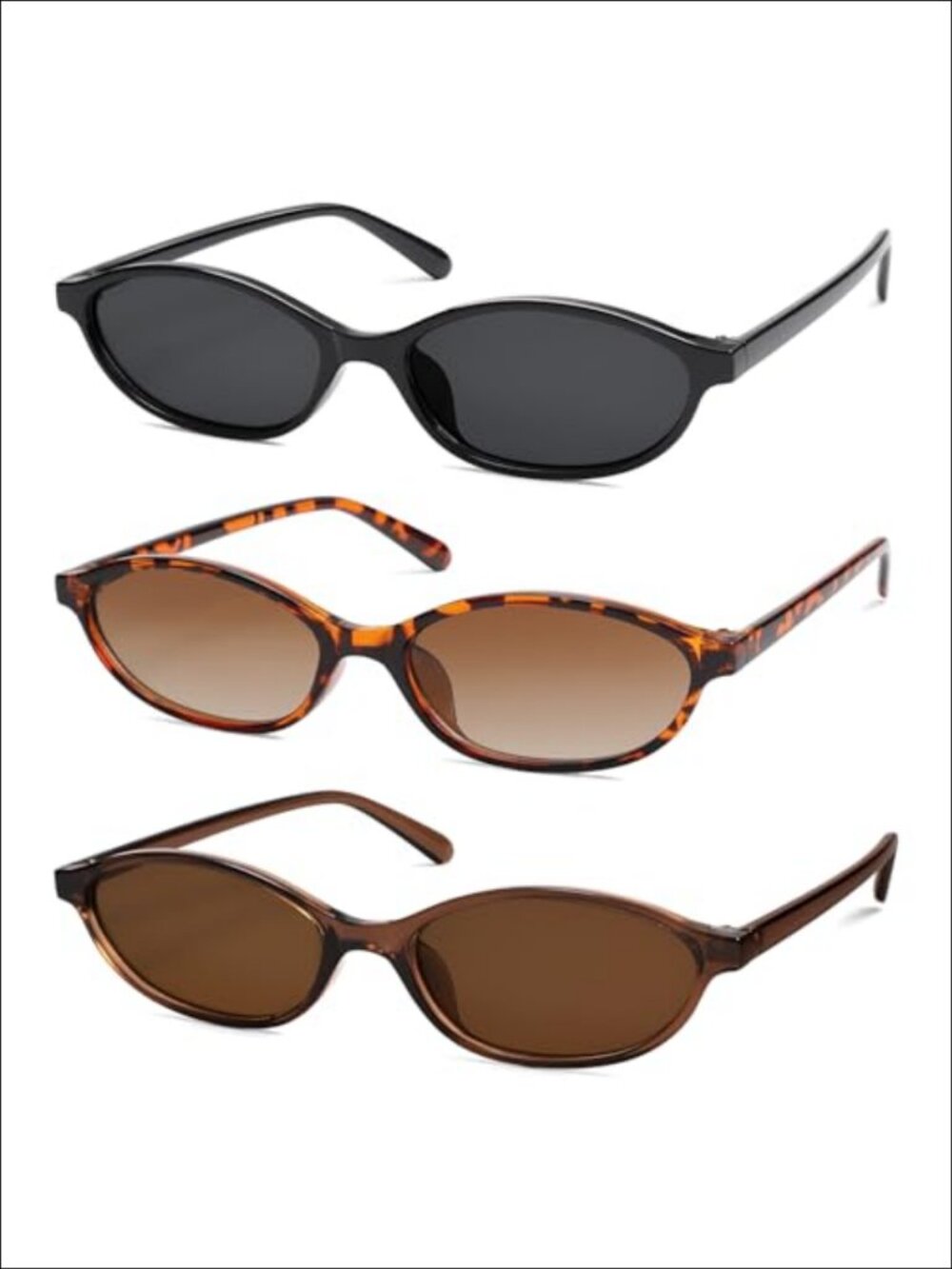 Oval Cat Eye Sunglasses Retro Y2k Style UV Protection TAC Lenses